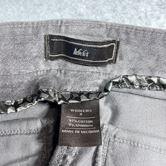 REI Pants Women 8 Brown Corduroy Stretch Boot Cut Lightweight Outdoors Pockets - Picture 16 of 16